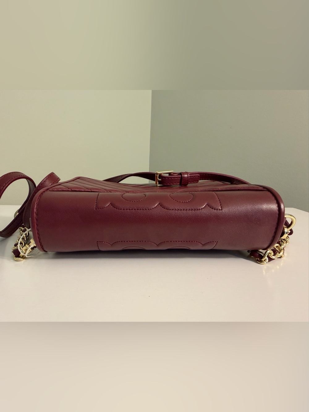 Tory Burch Quilted Leather Crossbody and Mini Wallet in Burgundy - Picture 5 of 16